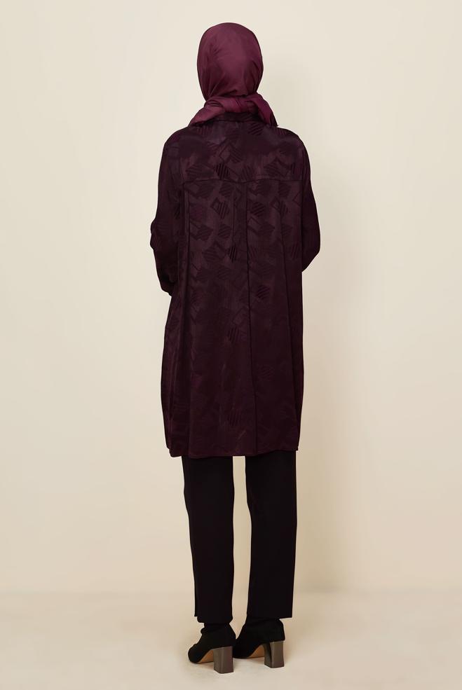Hijab clothing CLARET RED 46278 JUM 871 TUNİK 40-48 TEK42 - ALVİNA
