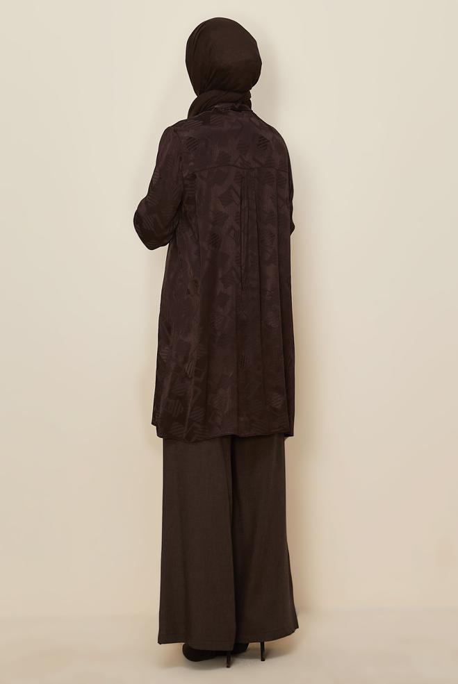 Hijab clothing BROWN 46278 JUM 871 TUNİK 40-48 TEK42 - ALVİNA