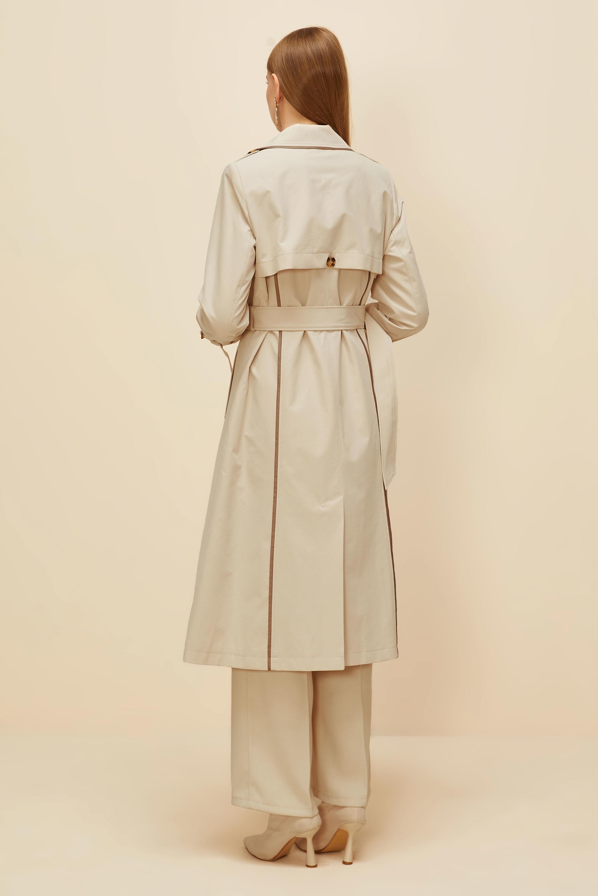 Vêtements hijab BEIGE TRENCH-COAT CEINTURÉ 10979