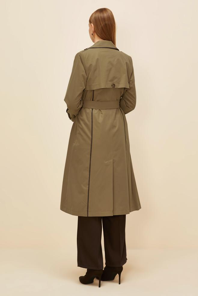 Vêtements hijab BRUN TRENCH-COAT CEINTURÉ 10979 - ALVİNA