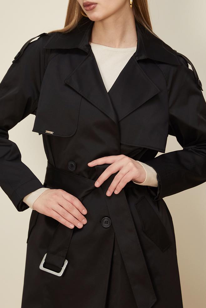 Tesettür giyim SİYAH 10980 LOFT TRENÇKOT 38-46 TEK42 - ALVİNA