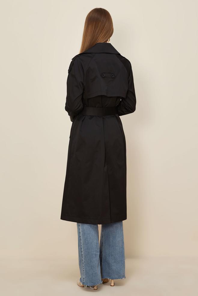 Tesettür giyim SİYAH 10980 LOFT TRENÇKOT 38-46 TEK42 - ALVİNA