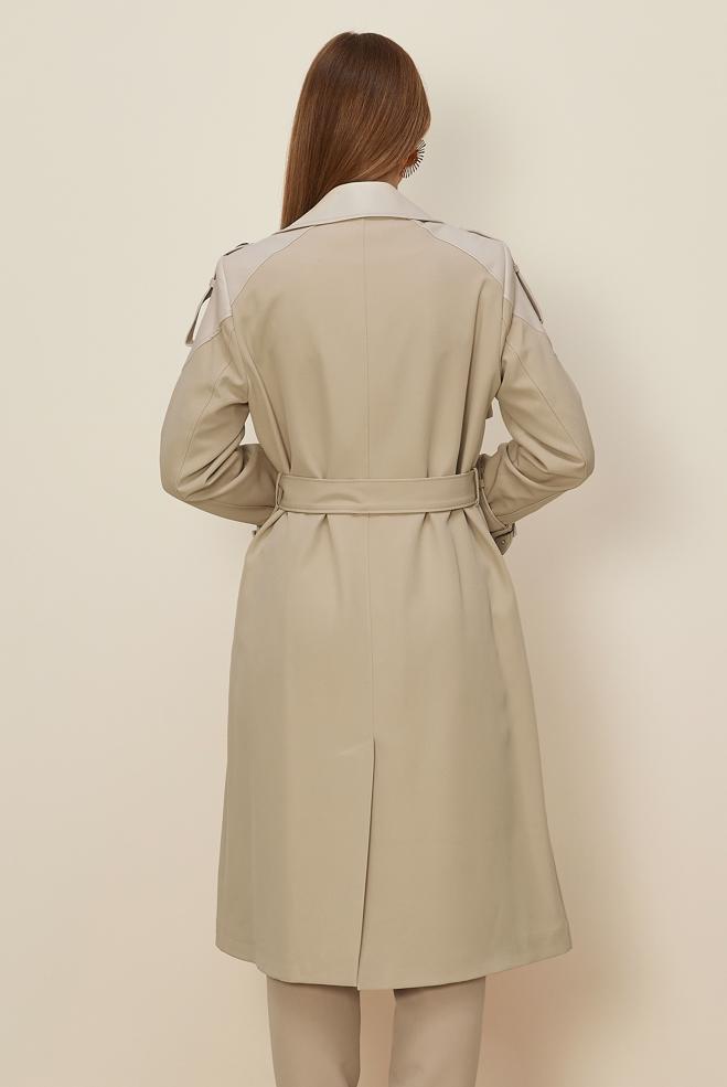 Tesettür giyim BEJ 10981 44096 TRENCKOT 38-46 TEK 40 - ALVİNA