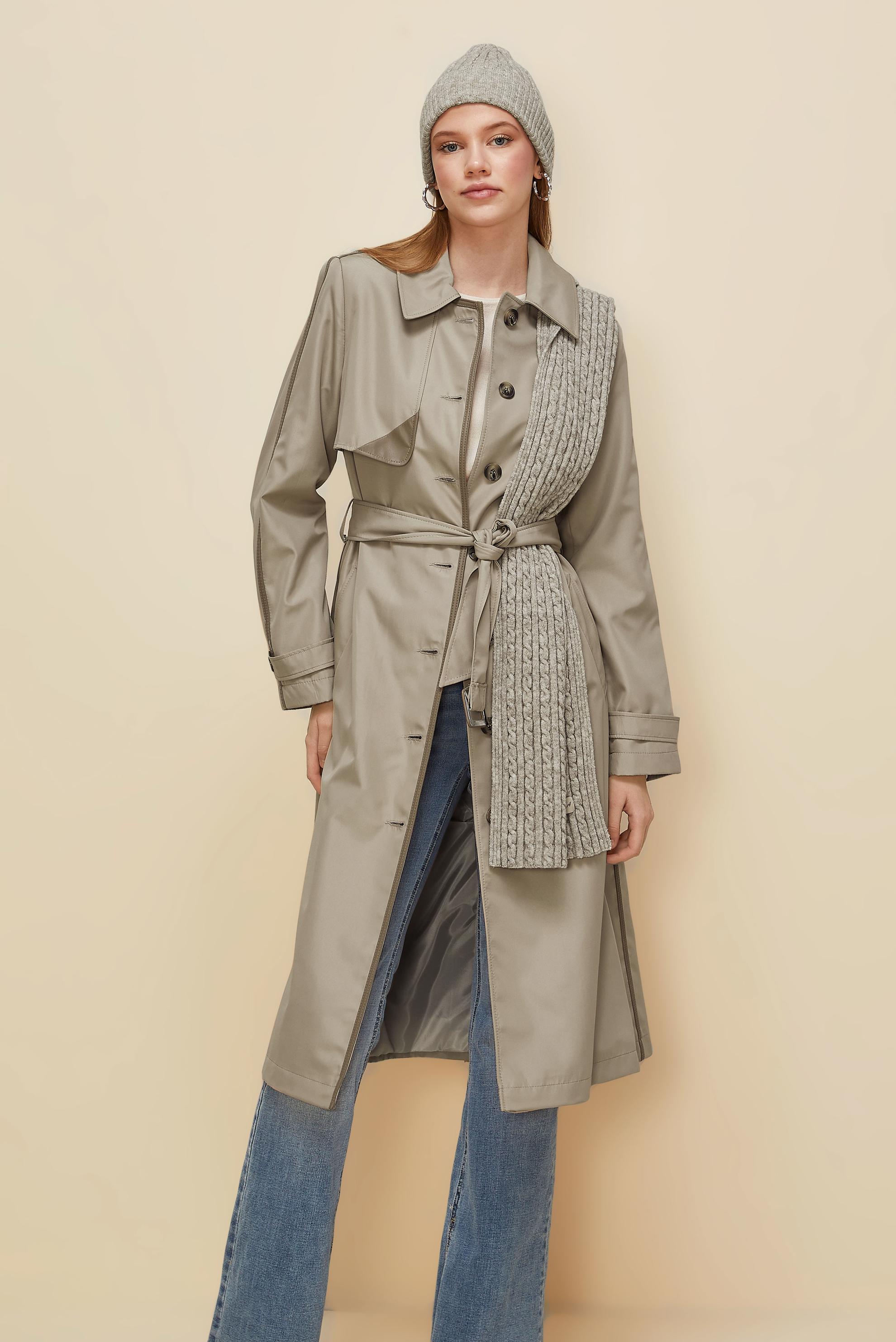 Vêtements hijab BEIGE TRENCH REMBOURRÉ 10982