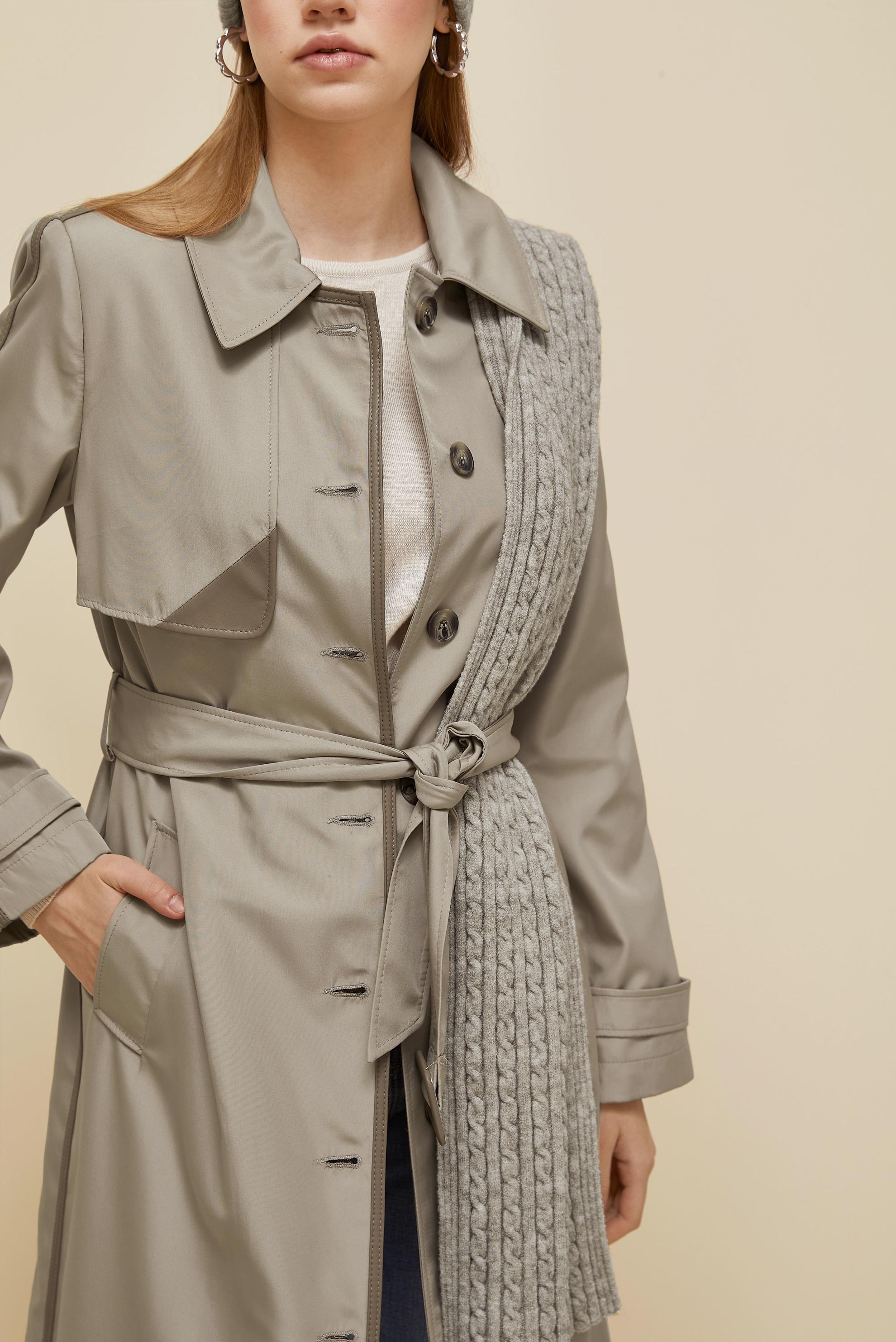 Vêtements hijab BEIGE TRENCH REMBOURRÉ 10982