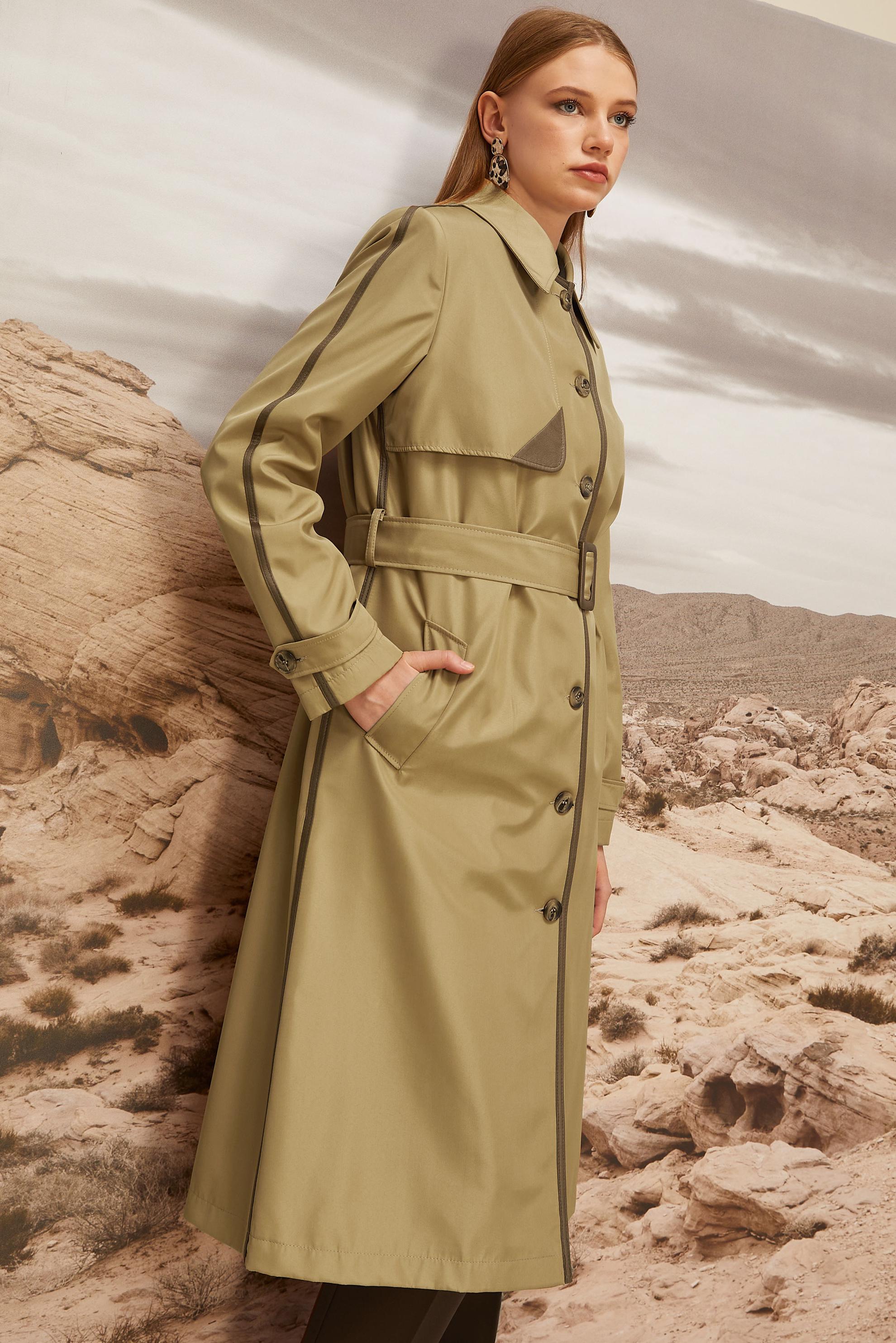 Vêtements hijab BRUN TRENCH REMBOURRÉ 10982