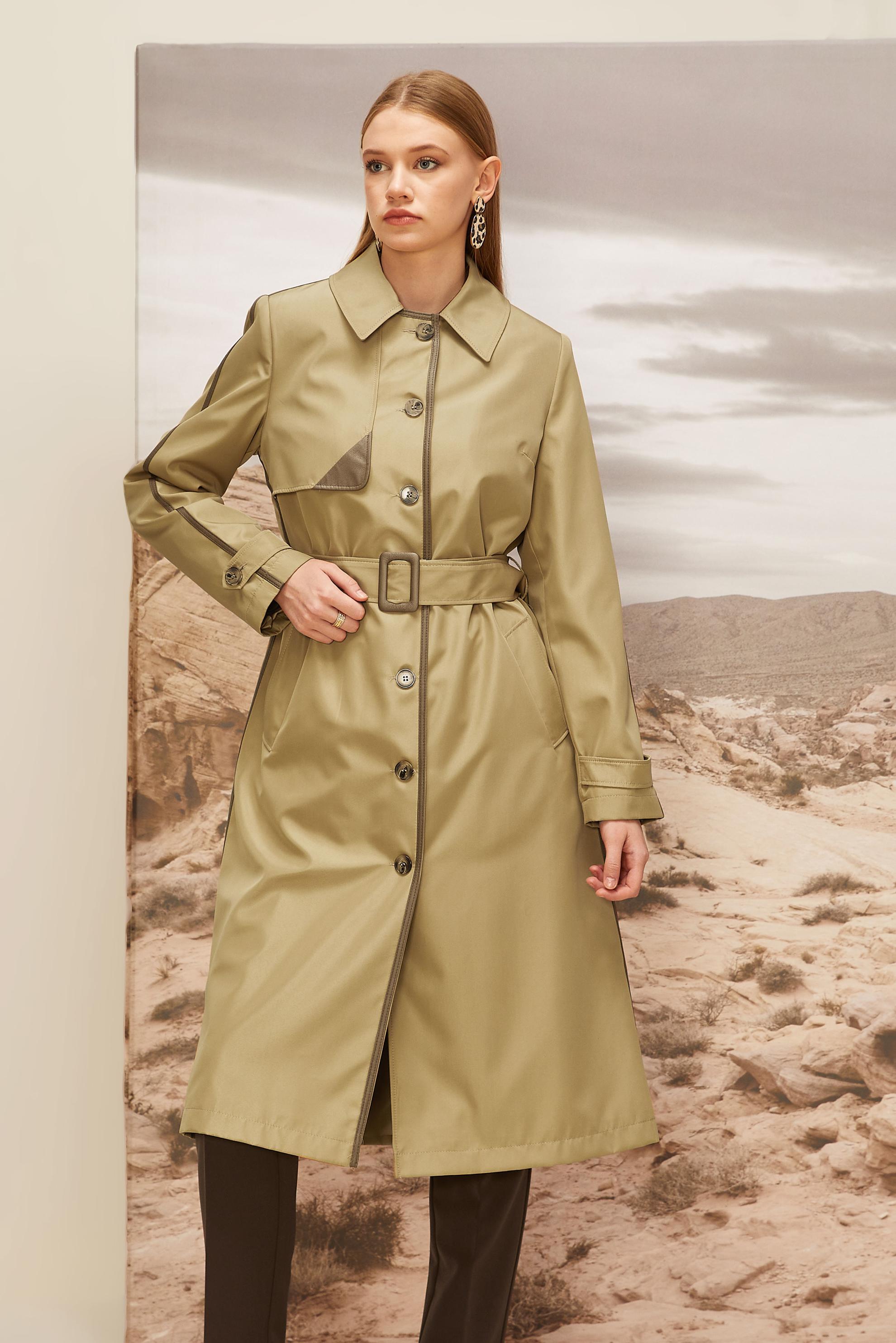 Vêtements hijab BRUN TRENCH REMBOURRÉ 10982