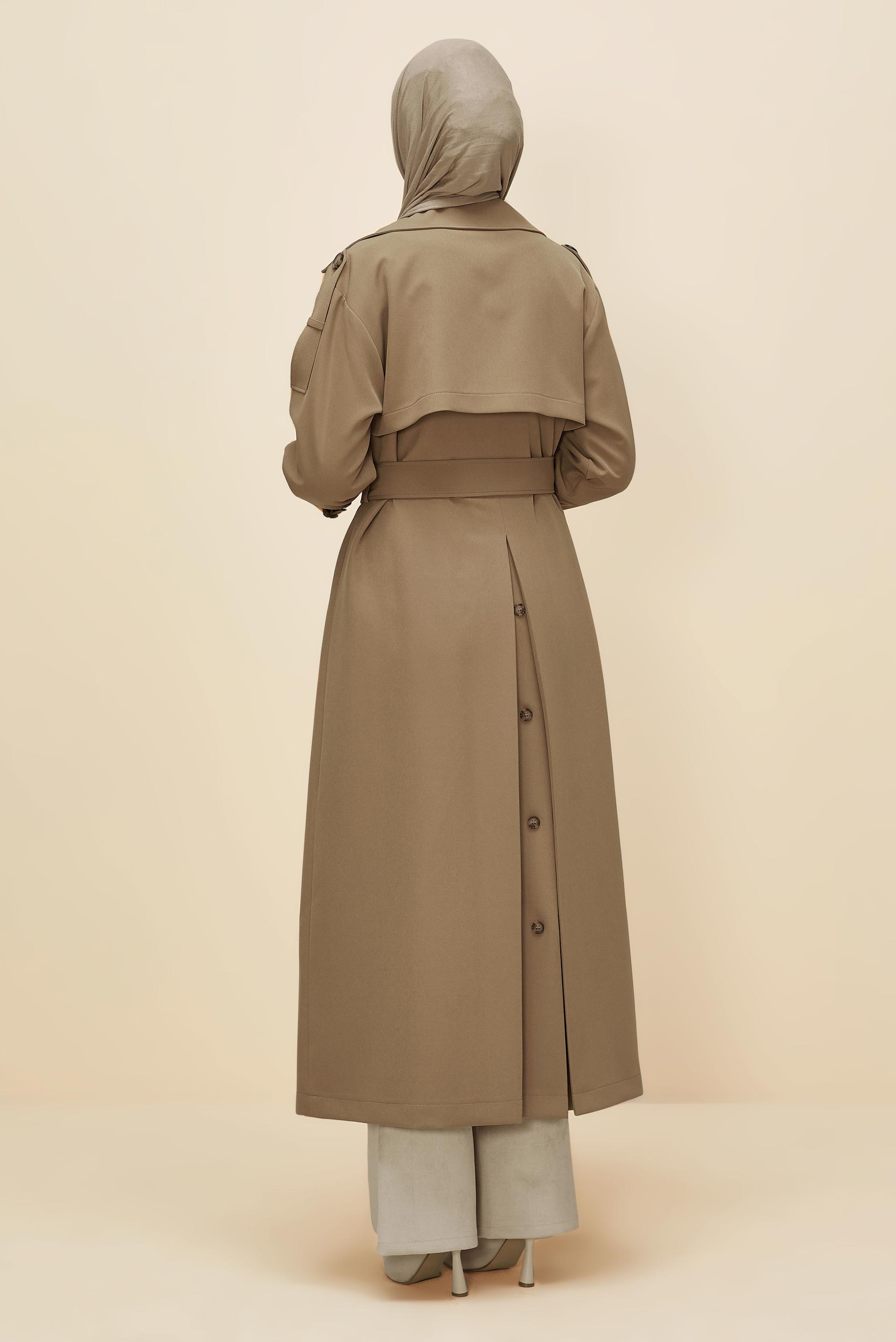 Vêtements hijab BEIGE TRENCH CEINTURÉ 10983