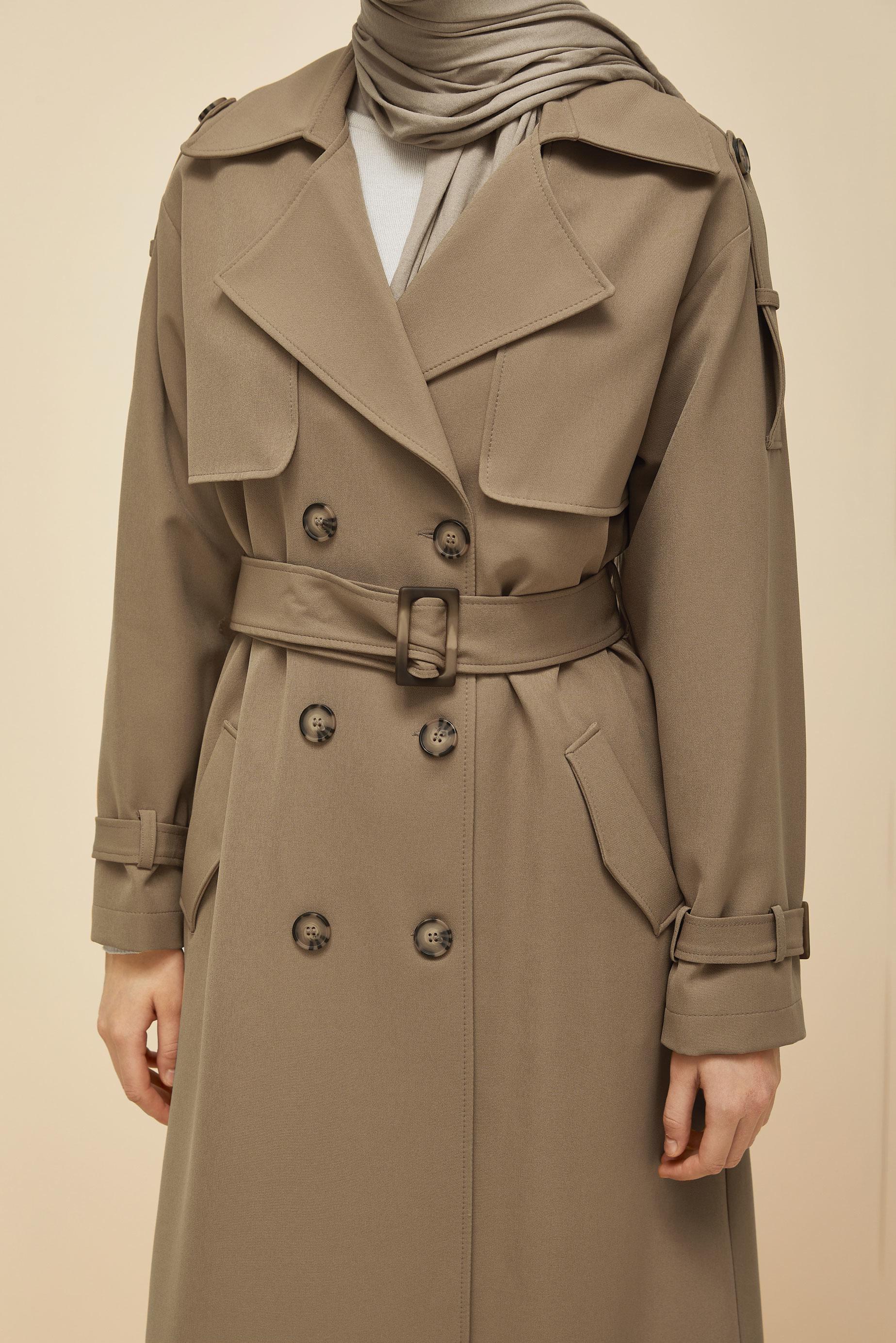 Vêtements hijab BEIGE TRENCH CEINTURÉ 10983