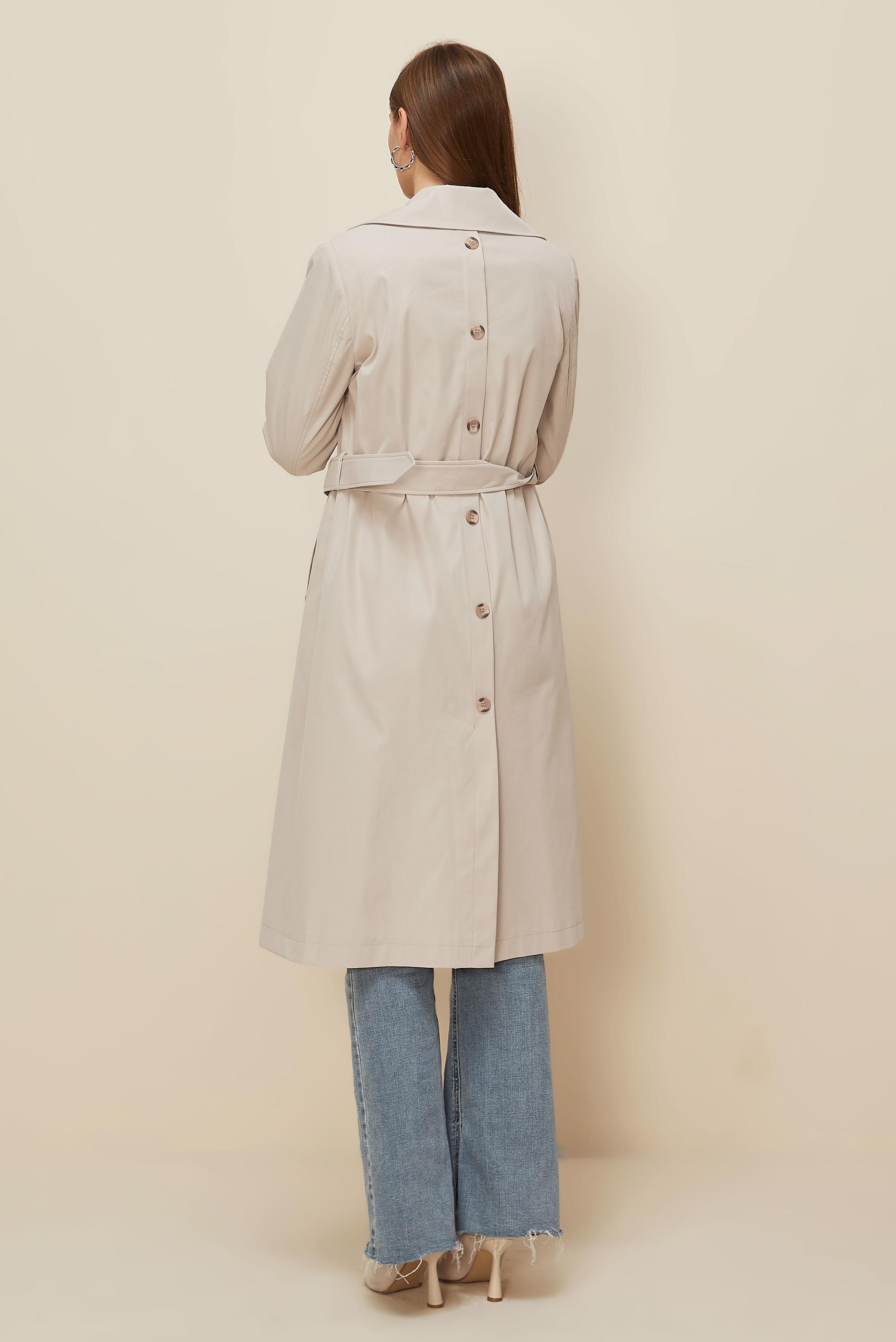 Tesettür giyim BEJ 10985 8711 TRENCKOT 38-46 TEK 42