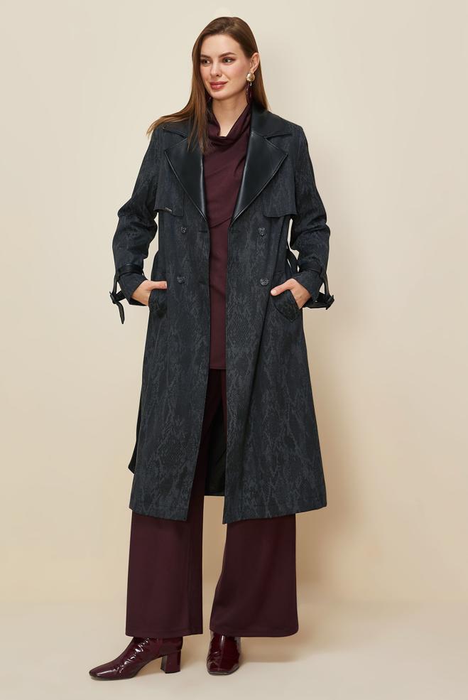 Hijab clothing GREY 10987 9861 TRENCKOT 40-46 TEK 38 - ALVİNA