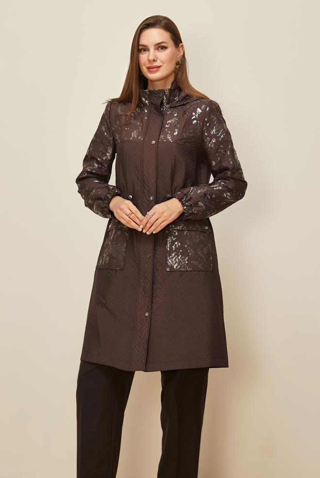 Hijab clothing BROWN 10988 KAPİTONE 1261 TRENÇKOT 38-46 TEK 40 - ALVİNA