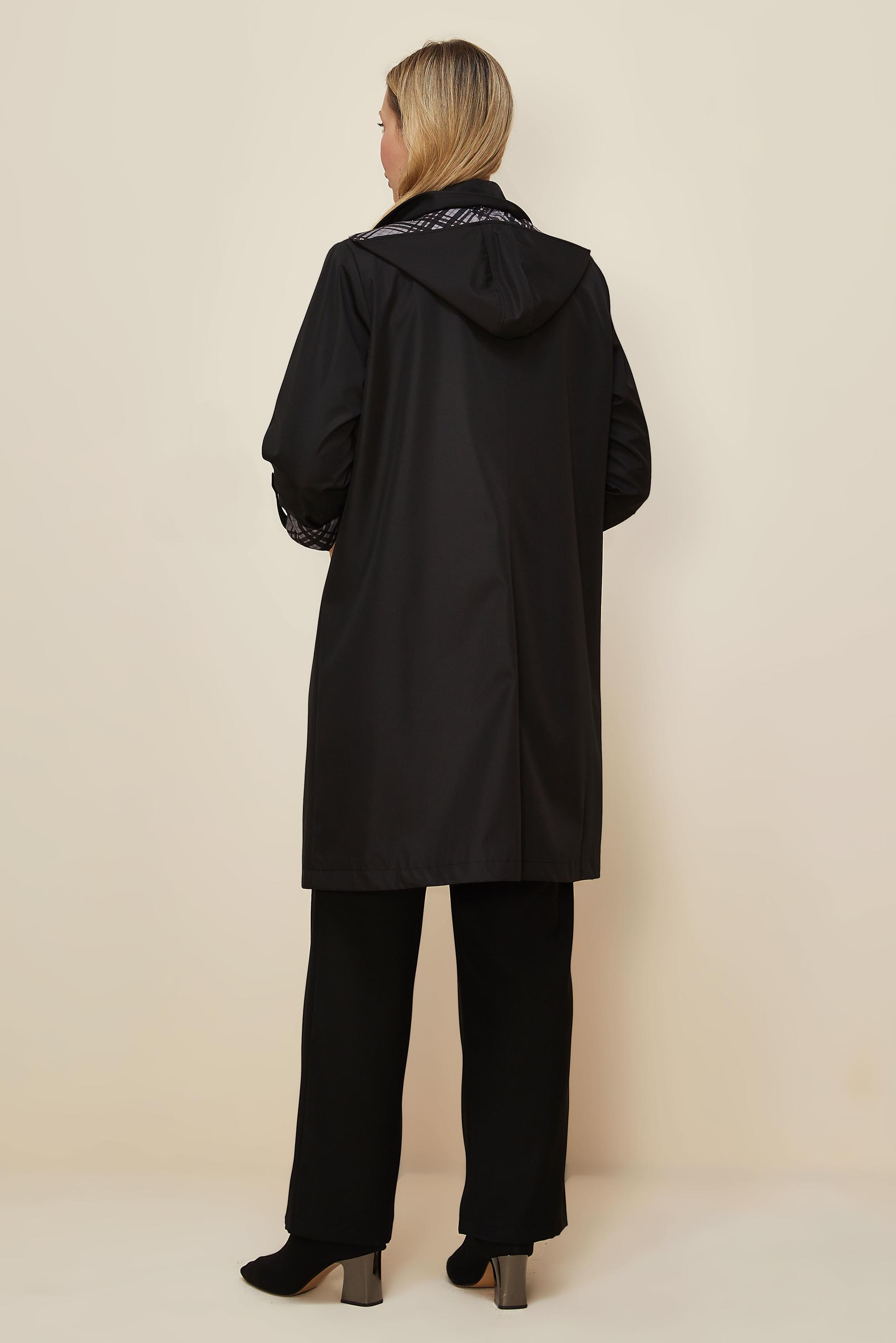 Vêtements hijab NOIR TRENCH-COAT GRANDE TAILLE 10992