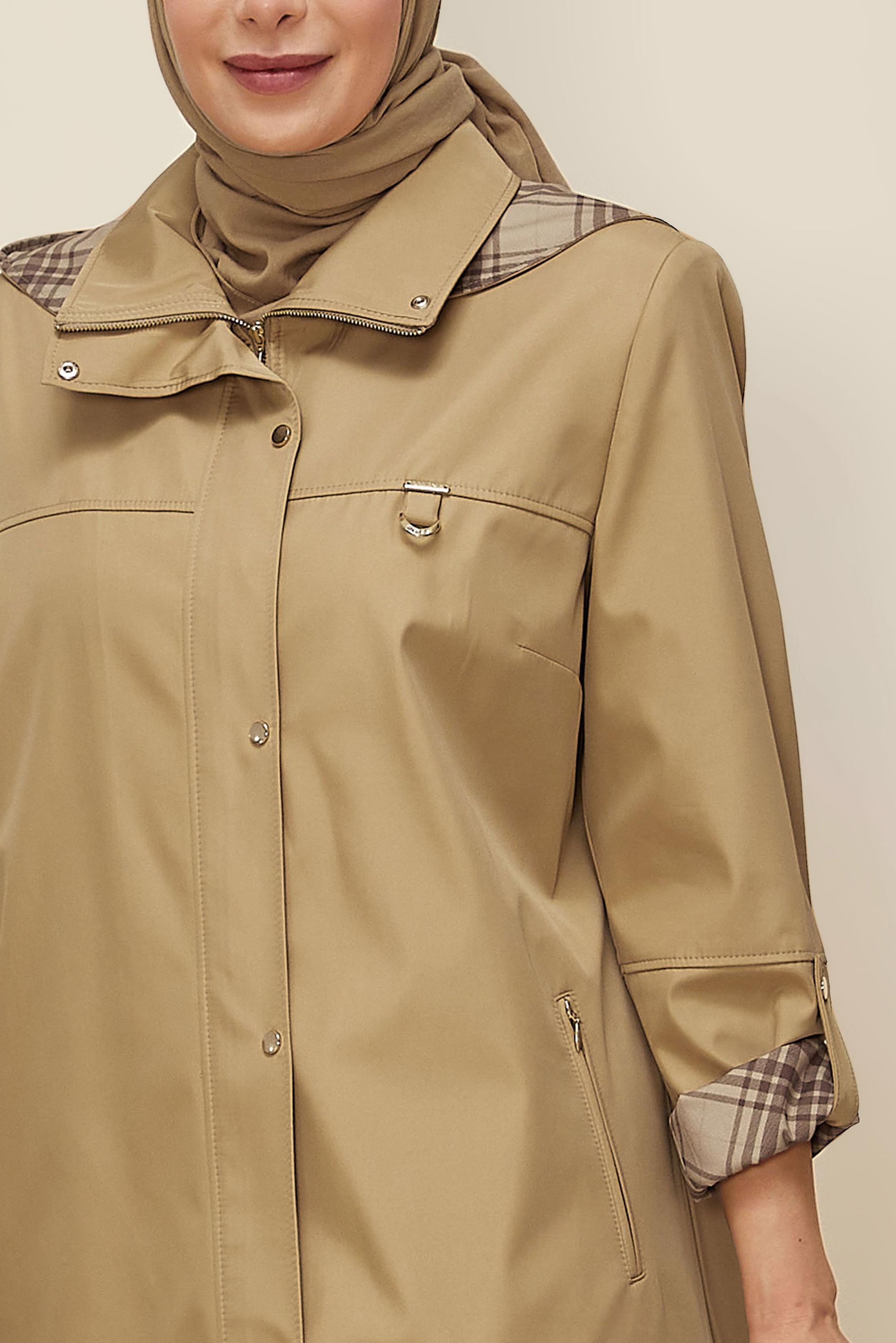 Vêtements hijab BRUN TRENCH-COAT GRANDE TAILLE 10992