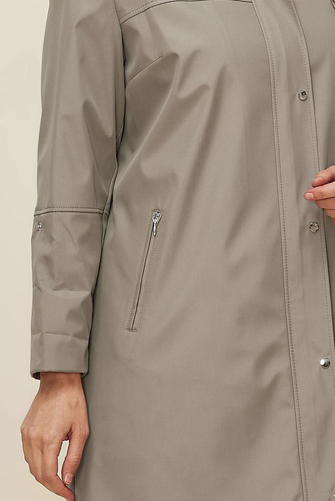 Vêtements hijab BRUN TRENCH-COAT GRANDE TAILLE 10992 - ALVİNA