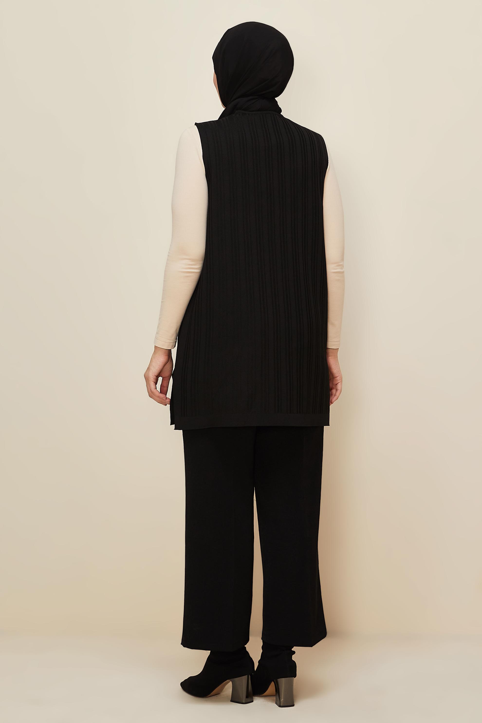 Vêtements hijab NOIR GILET EN MAILLE 20856