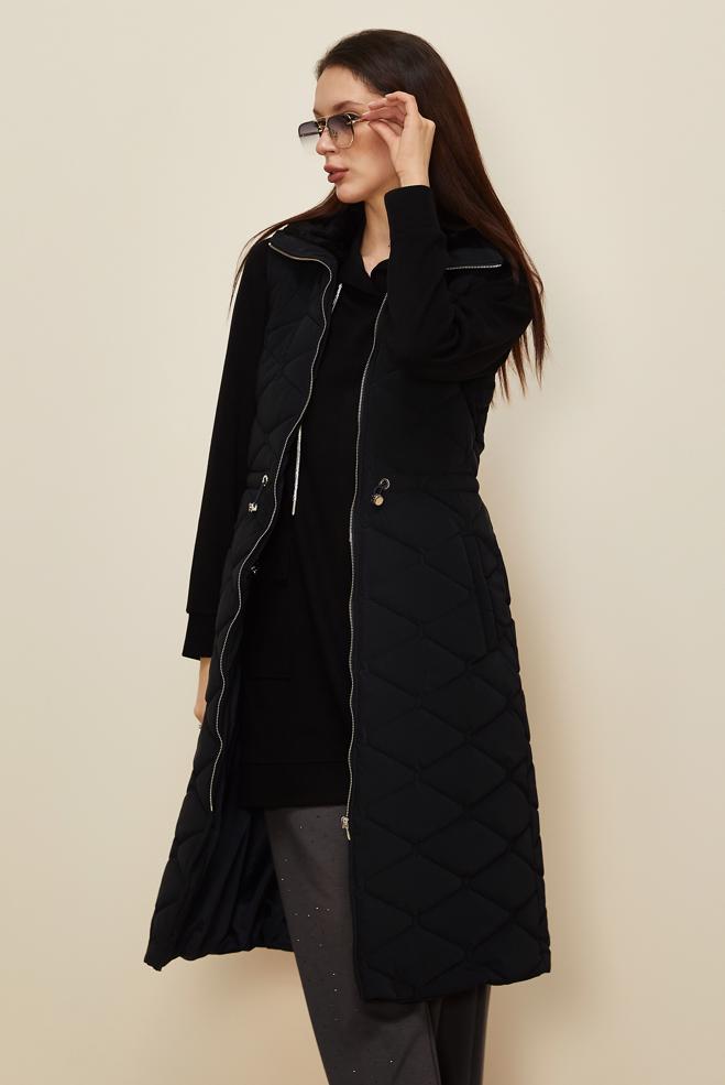 Hijab clothing BLACK QUILTED VEST 45273 - ALVİNA
