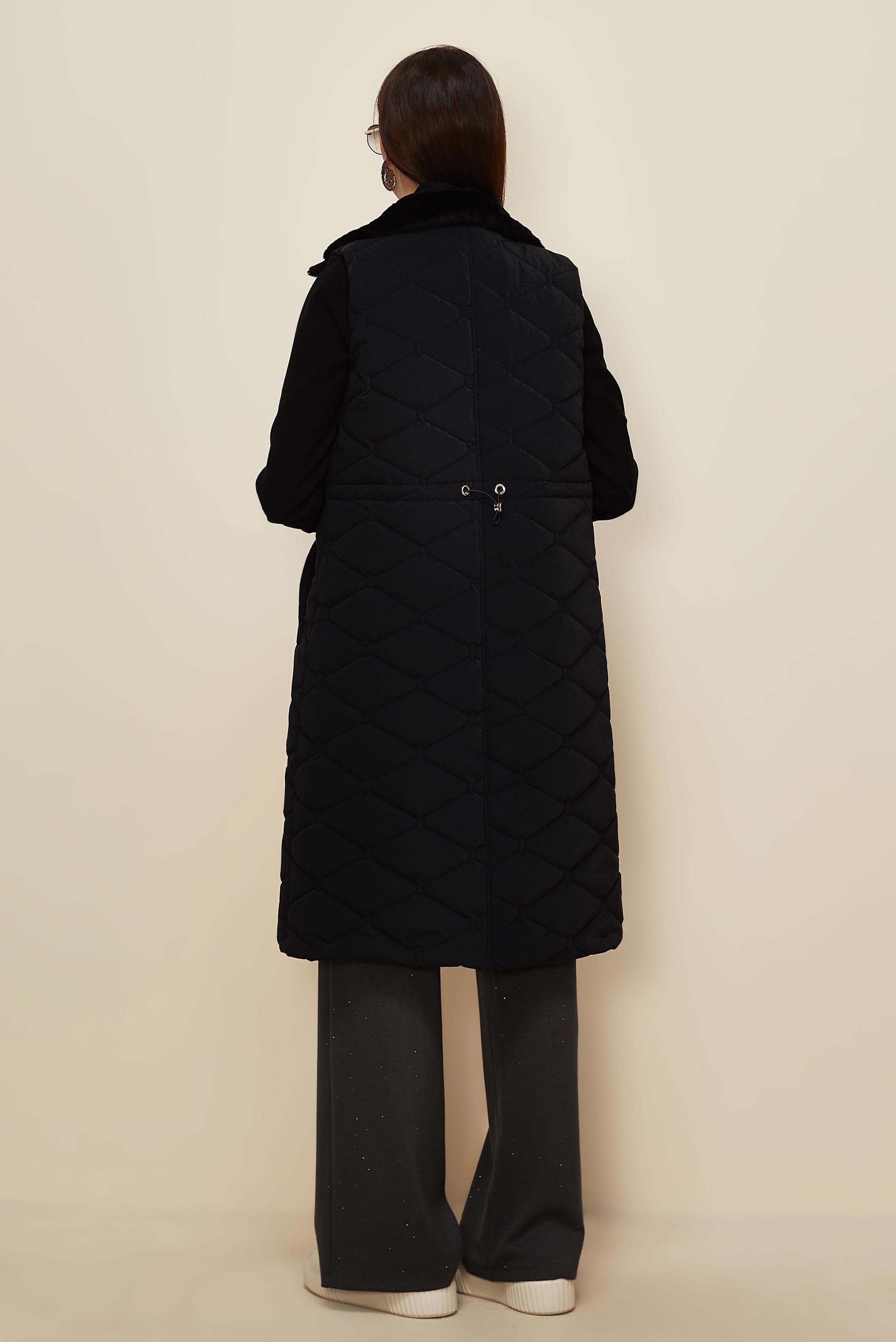 Hijab clothing BLACK QUILTED VEST 45273