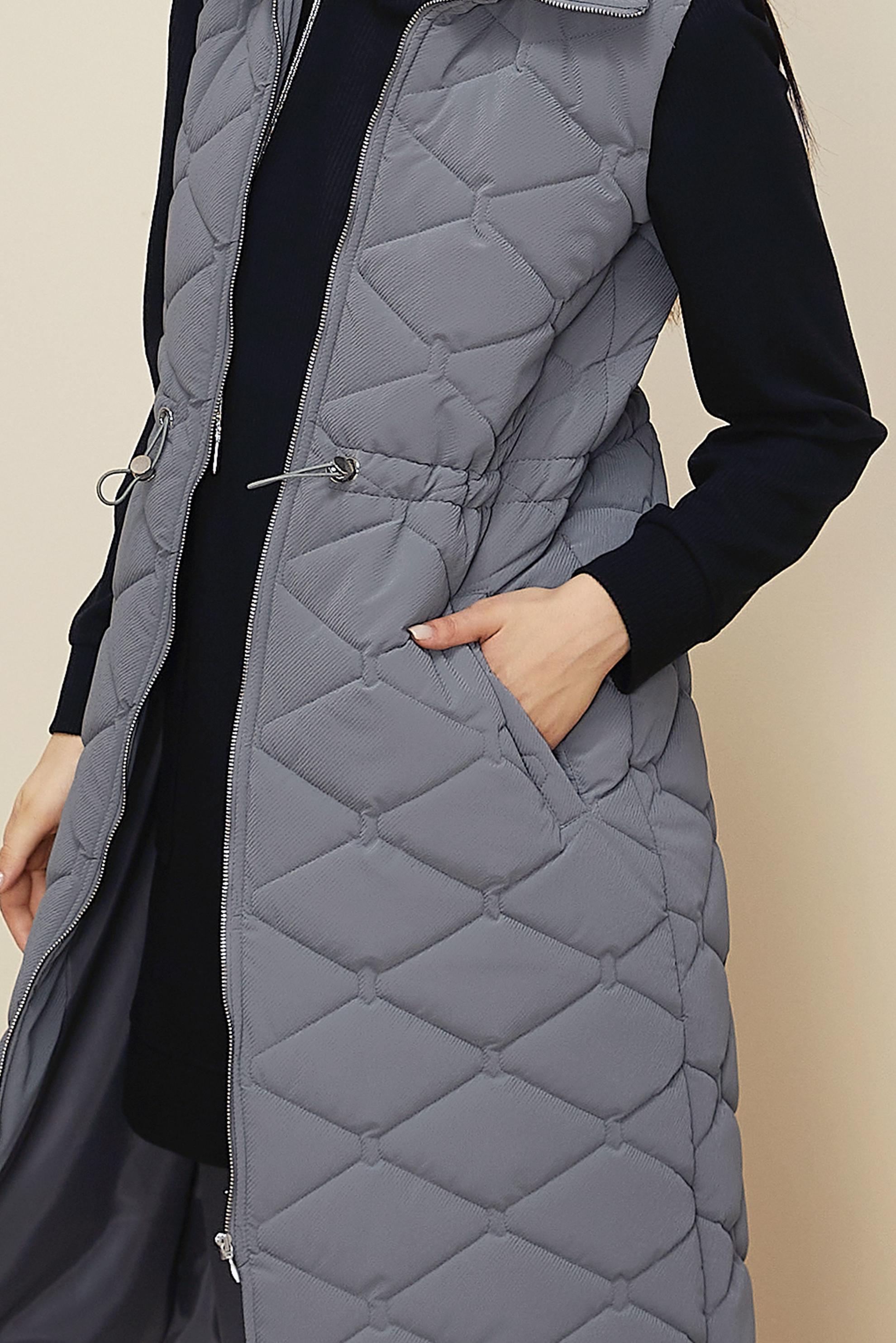 Hijab clothing GREY QUILTED VEST 45273