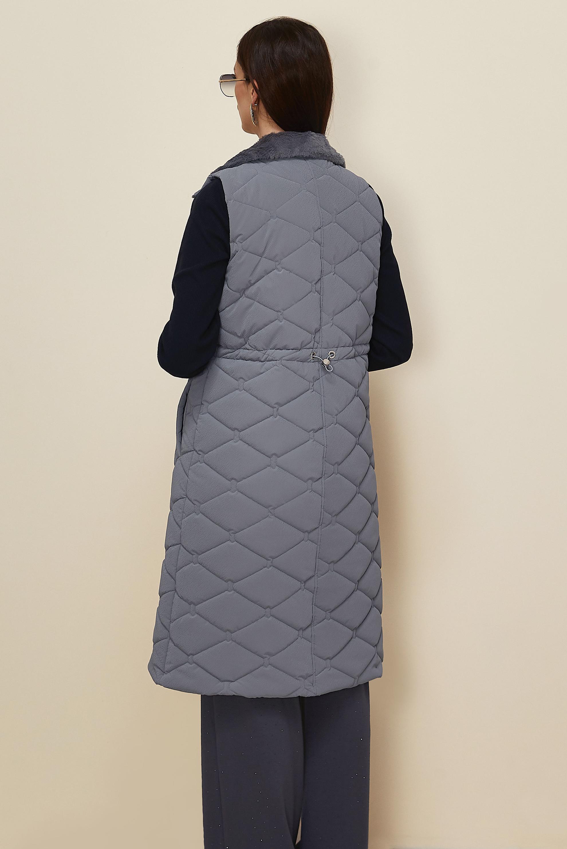 Hijab clothing GREY QUILTED VEST 45273