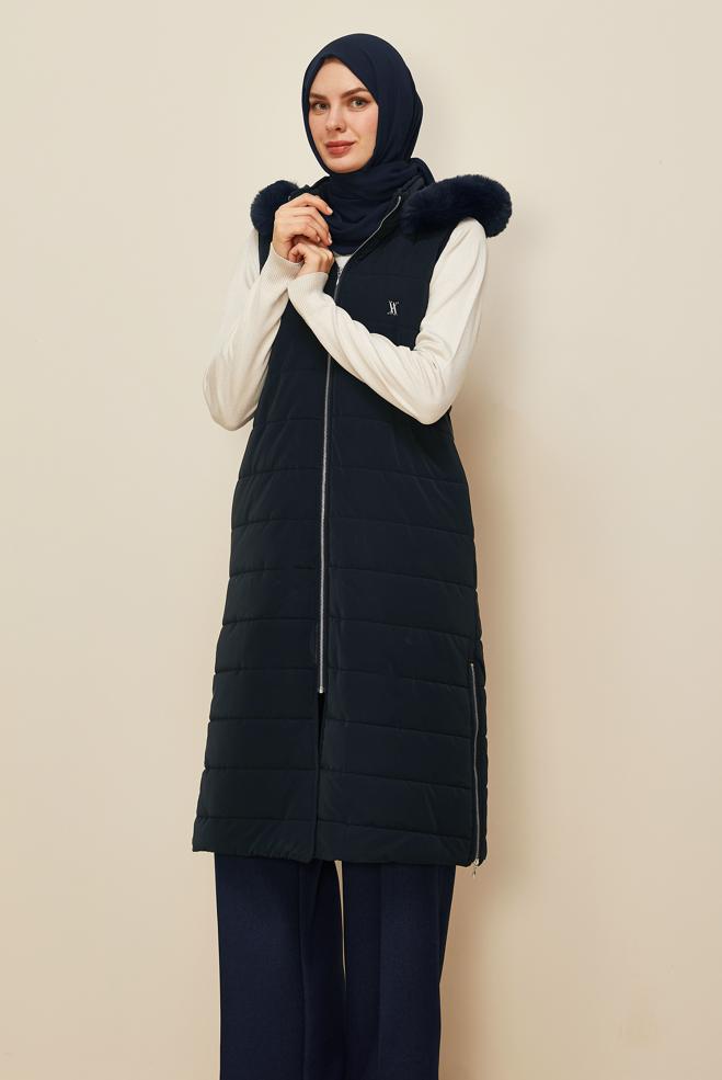 Hijab clothing NAVY BLUE 45274 COMBO YELEK 38-46 TEK 38-40 - ALVİNA