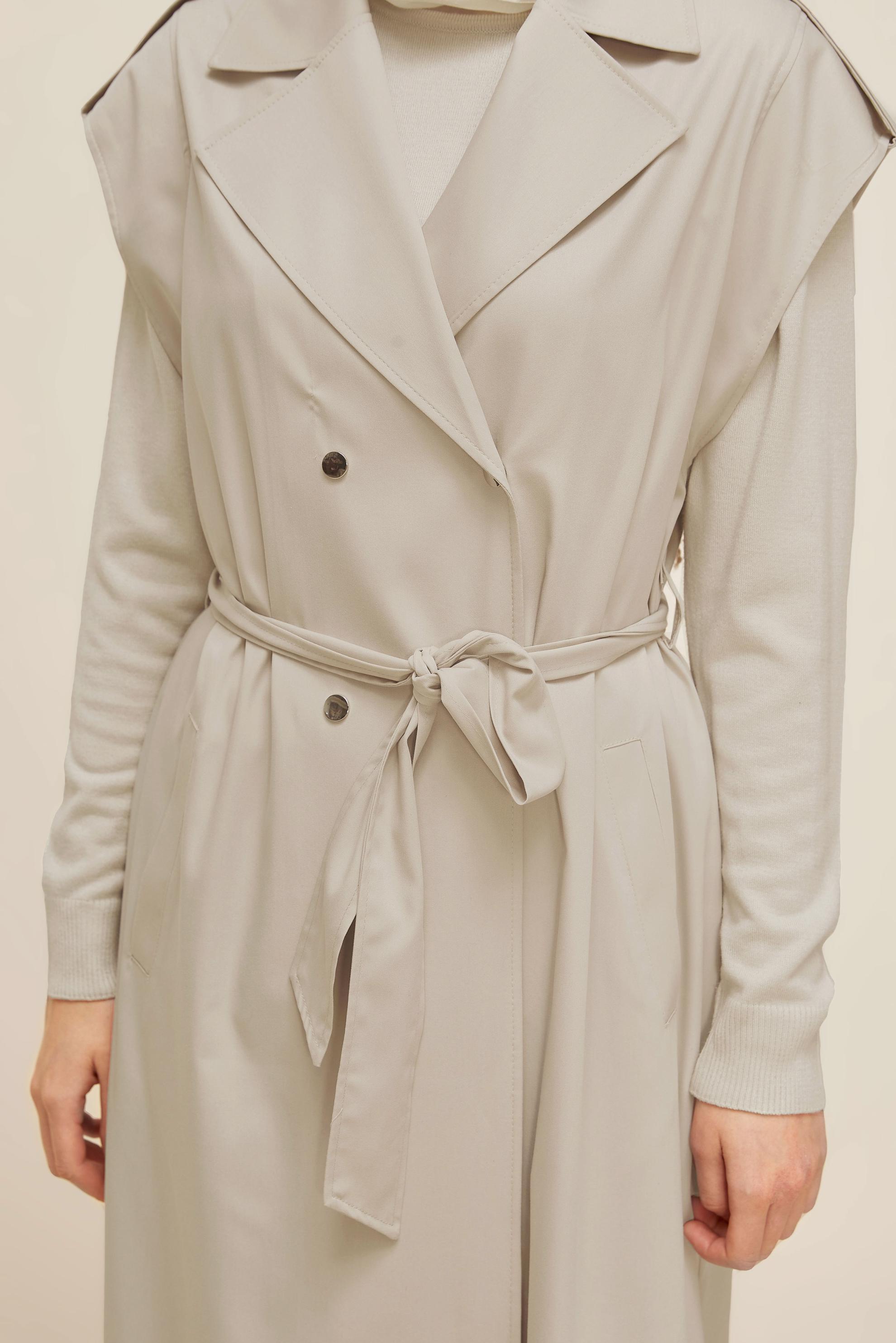 Vêtements hijab BEIGE GILET CEINTURÉ 45601