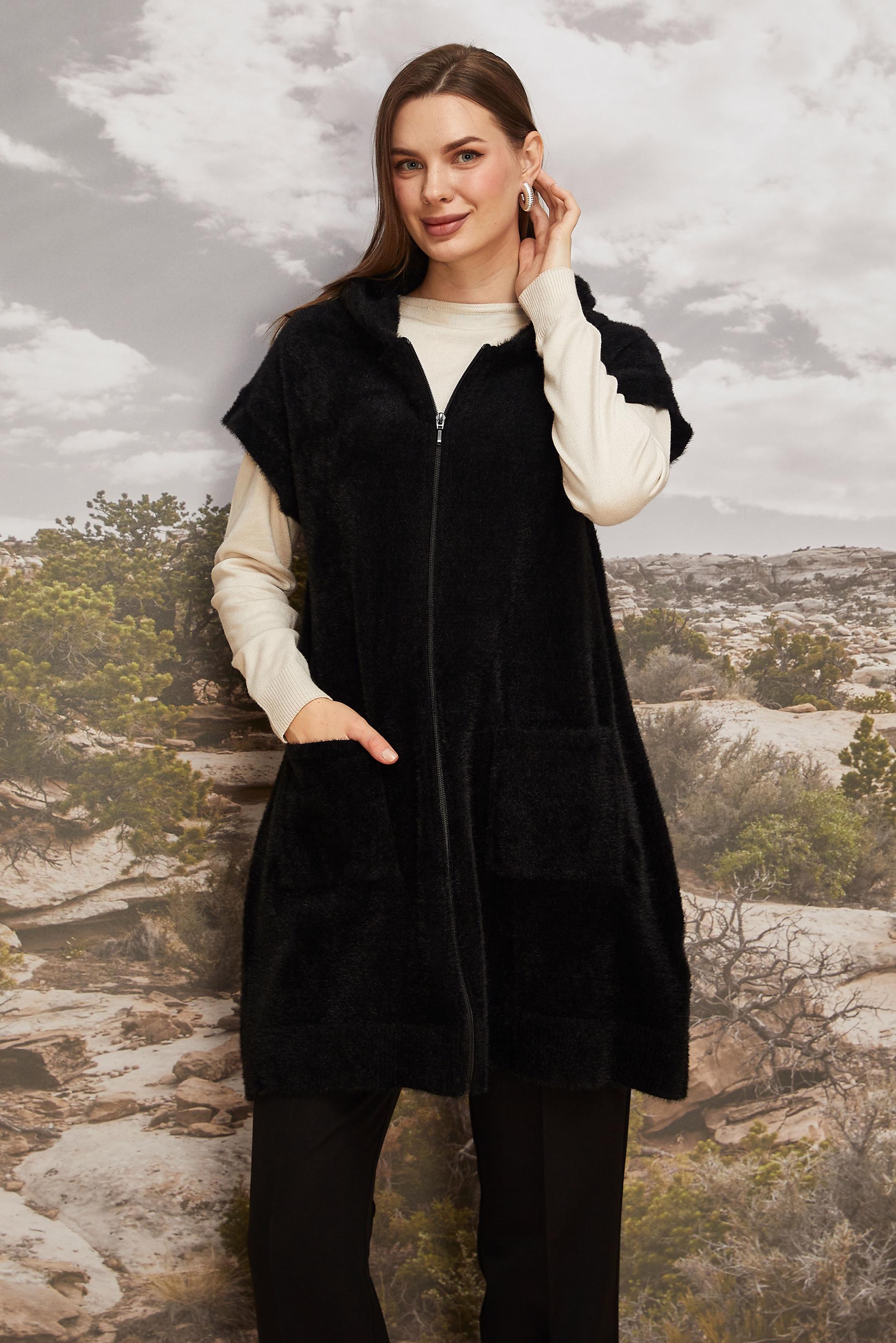 Tesettür giyim SİYAH TRİKO YELEK 45933