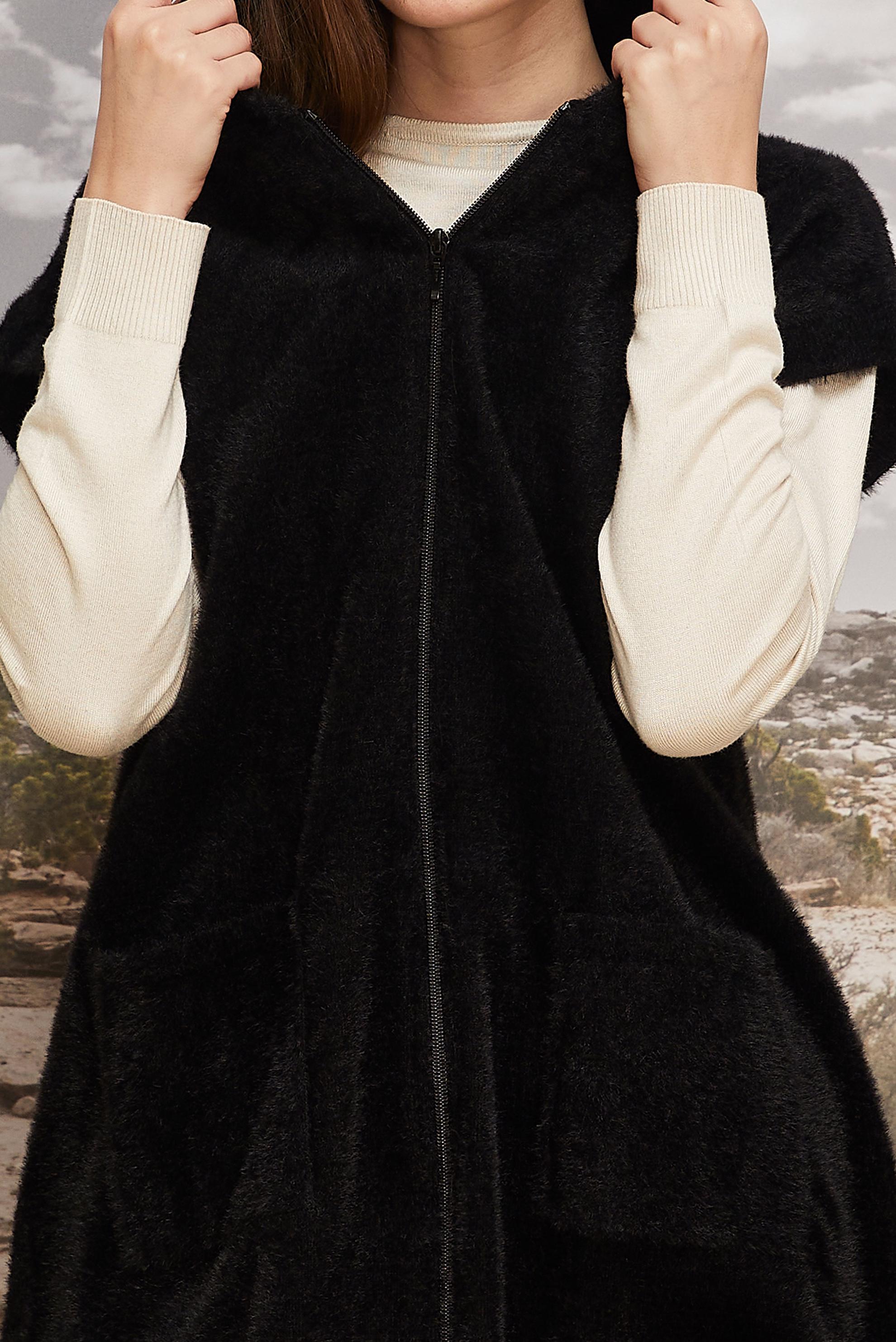 Tesettür giyim SİYAH TRİKO YELEK 45933