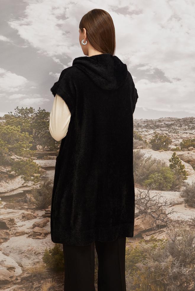 Tesettür giyim SİYAH TRİKO YELEK 45933 - ALVİNA