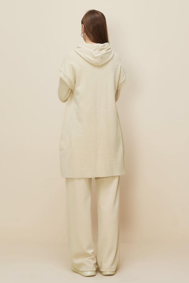 Tesettür giyim BEJ TRİKO YELEK 45933 - ALVİNA