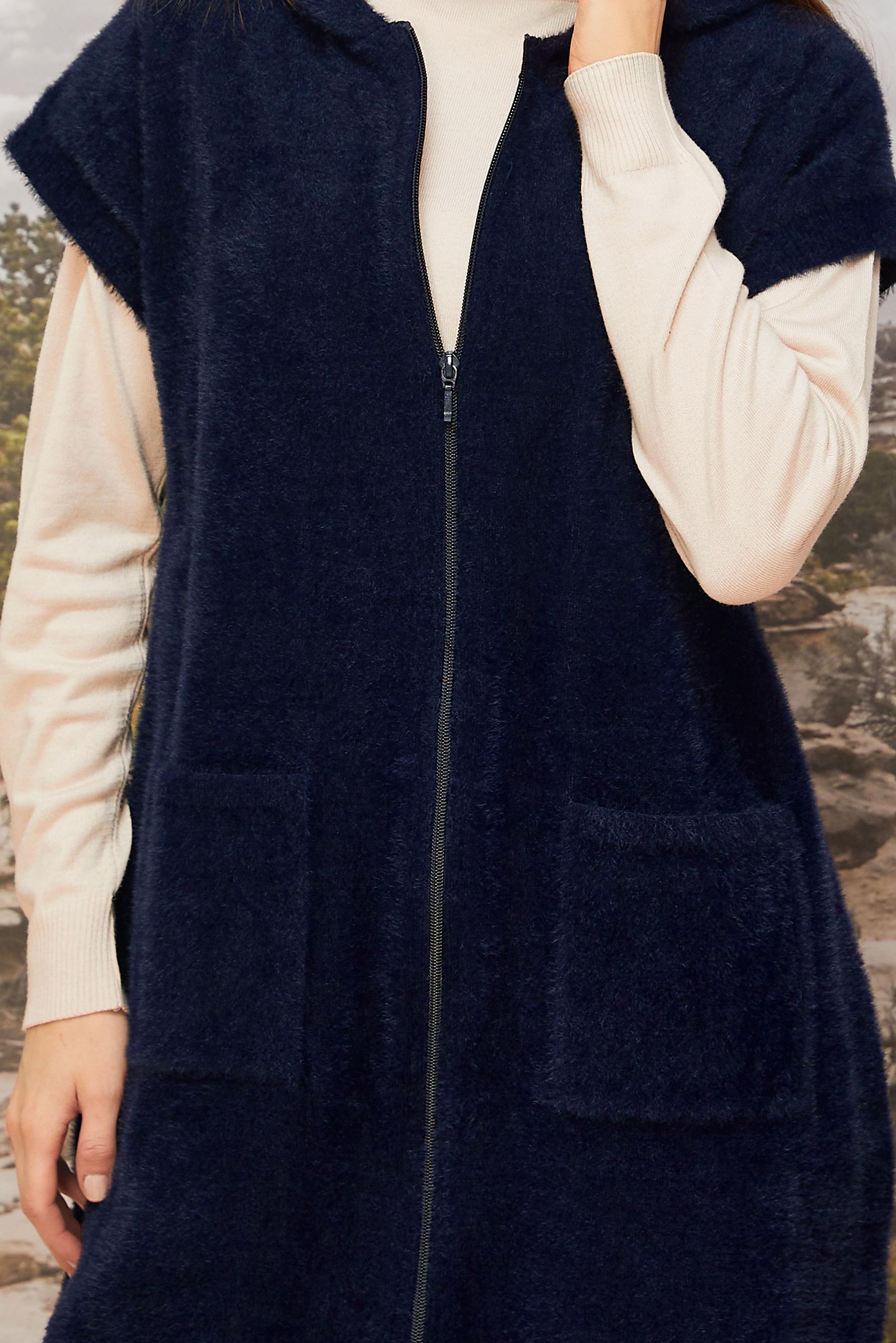 Tesettür giyim LACİVERT TRİKO YELEK 45933