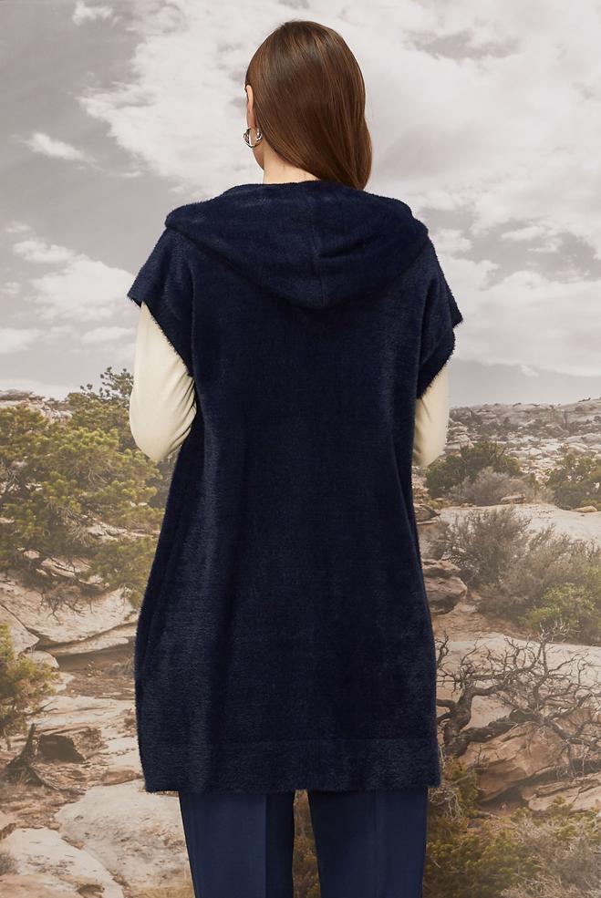 Tesettür giyim LACİVERT TRİKO YELEK 45933 - ALVİNA