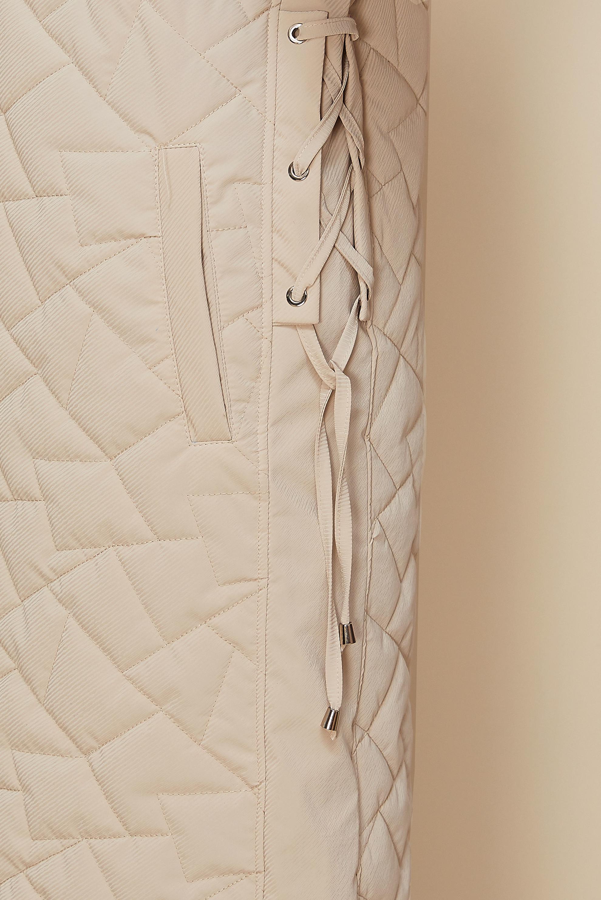 Hijab clothing BEIGE HOODED QUILTED VEST 46149