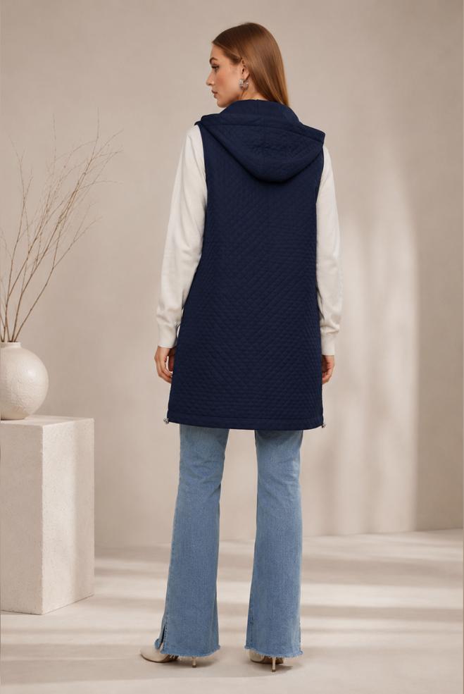 Hijab clothing NAVY BLUE 46150 1261 VARAK YELEK 38-46 TEK 40/42 - ALVİNA