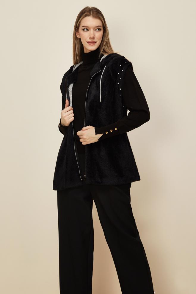 Hijab clothing BLACK 46151 8529 YELEK 38-44 TEK 40 - ALVİNA