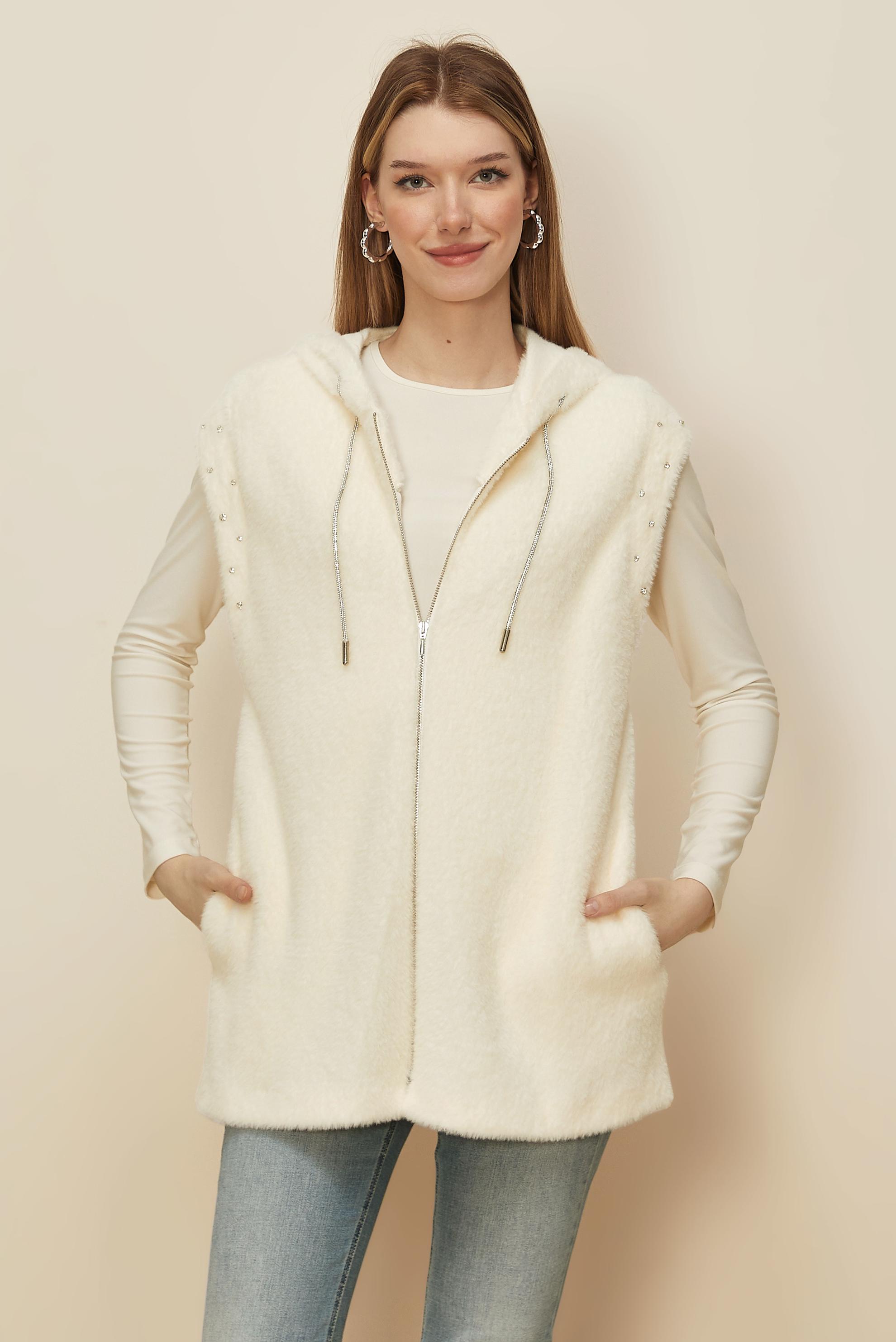 Tesettür giyim BEYAZ 46151 8529 YELEK 38-44 TEK 40