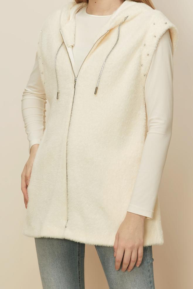 Tesettür giyim BEYAZ 46151 8529 YELEK 38-44 TEK 40 - ALVİNA