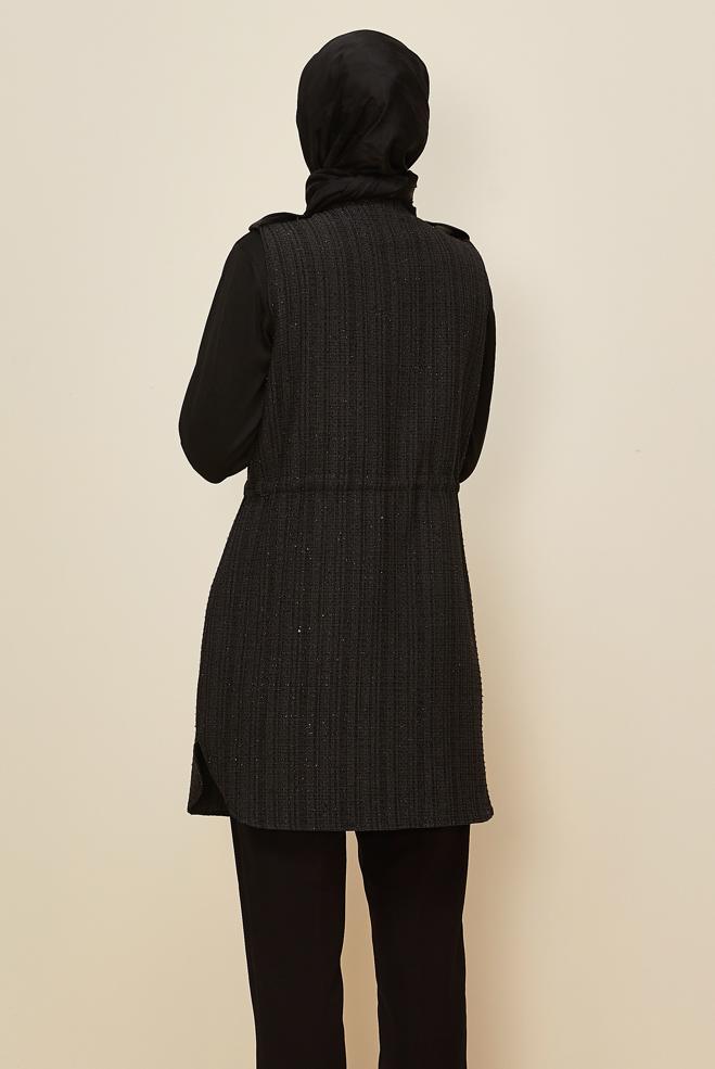 Vêtements hijab NOIR 46169 6341 YELEK 38-44 - ALVİNA