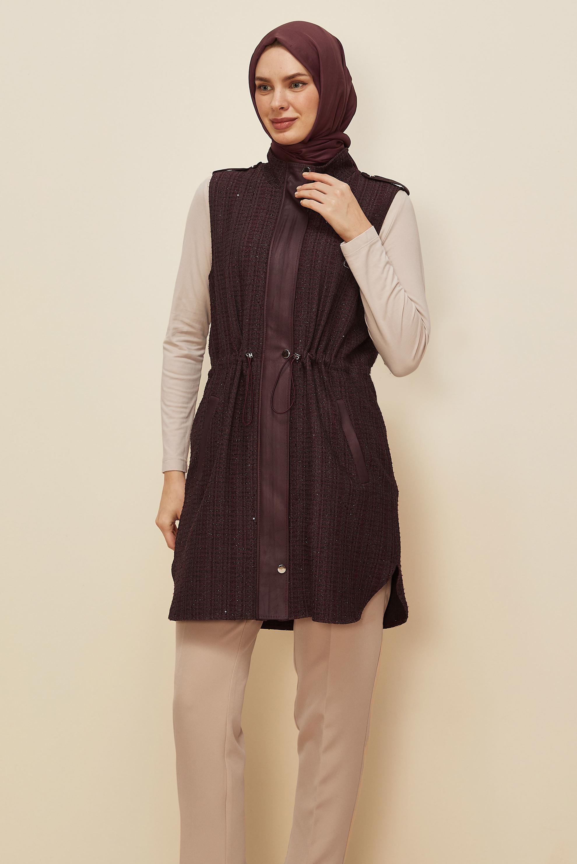 Vêtements hijab ROUGE BORDEAUX 46169 6341 YELEK 38-44