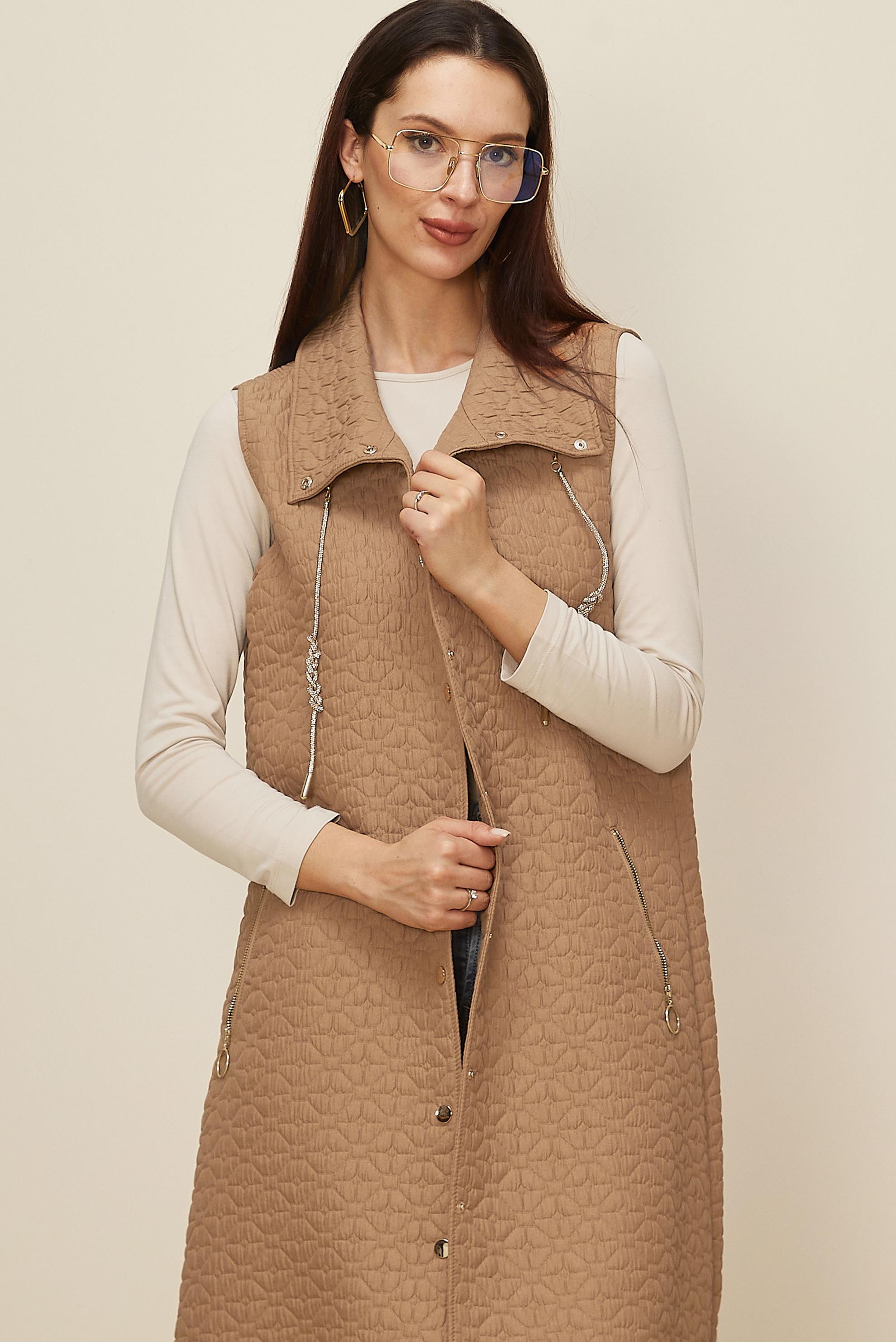 Tesettür giyim KAHVE 46198 67501 YELEK 40-48 TEK 38