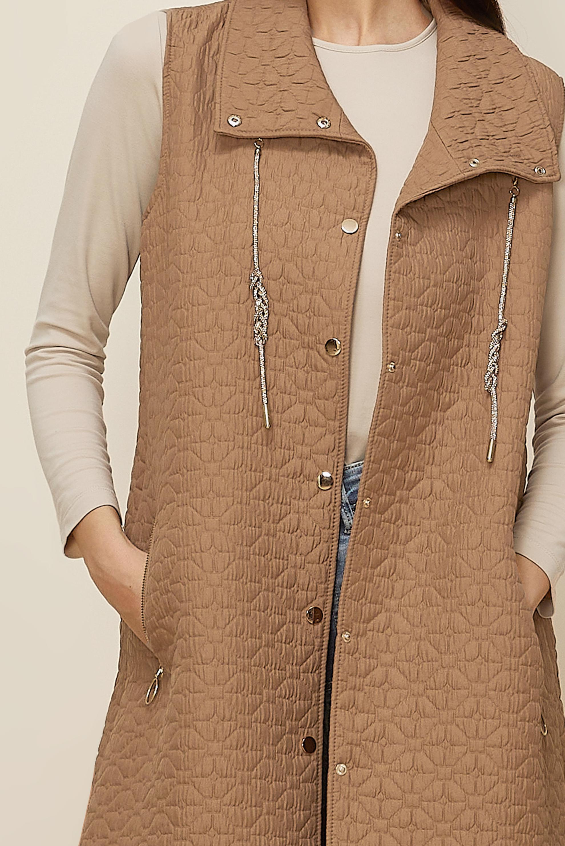 Tesettür giyim KAHVE 46198 67501 YELEK 40-48 TEK 38