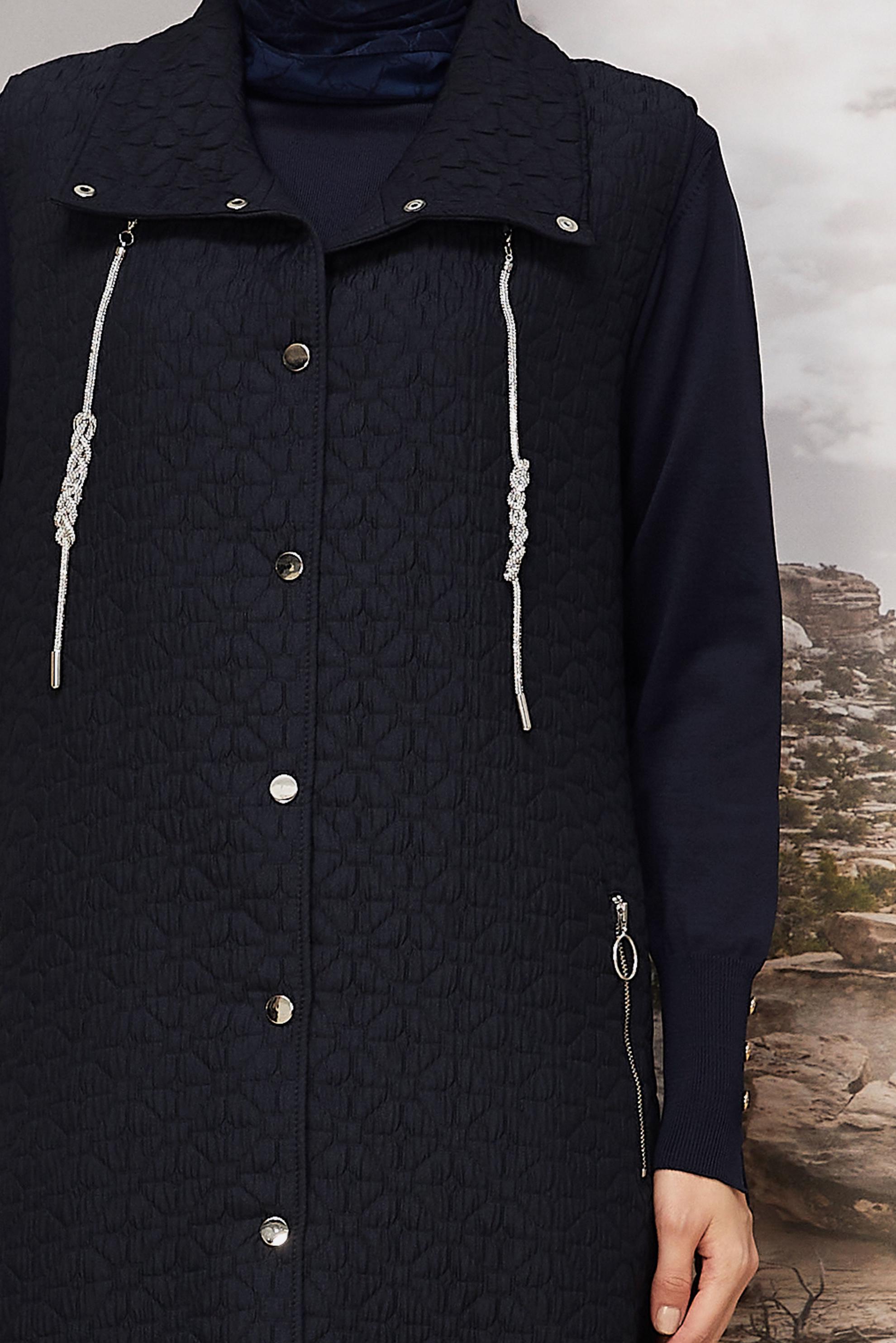 Tesettür giyim LACİVERT 46198 67501 YELEK 40-48 TEK 38