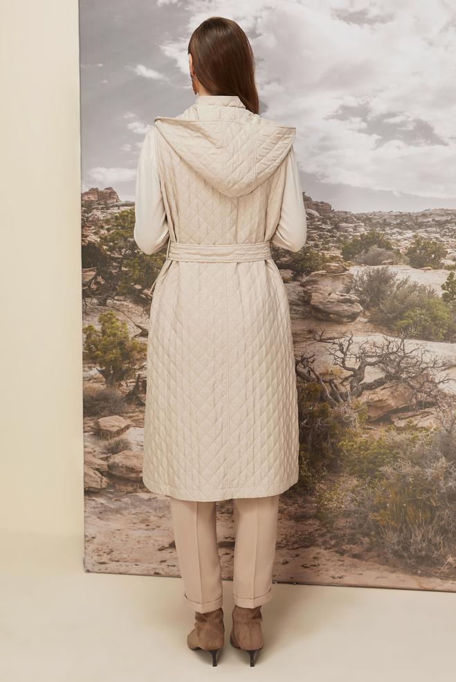 Tesettür giyim BEJ 46214 KAPİTONE 1266 YELEK 40-48 TEK 38 - ALVİNA