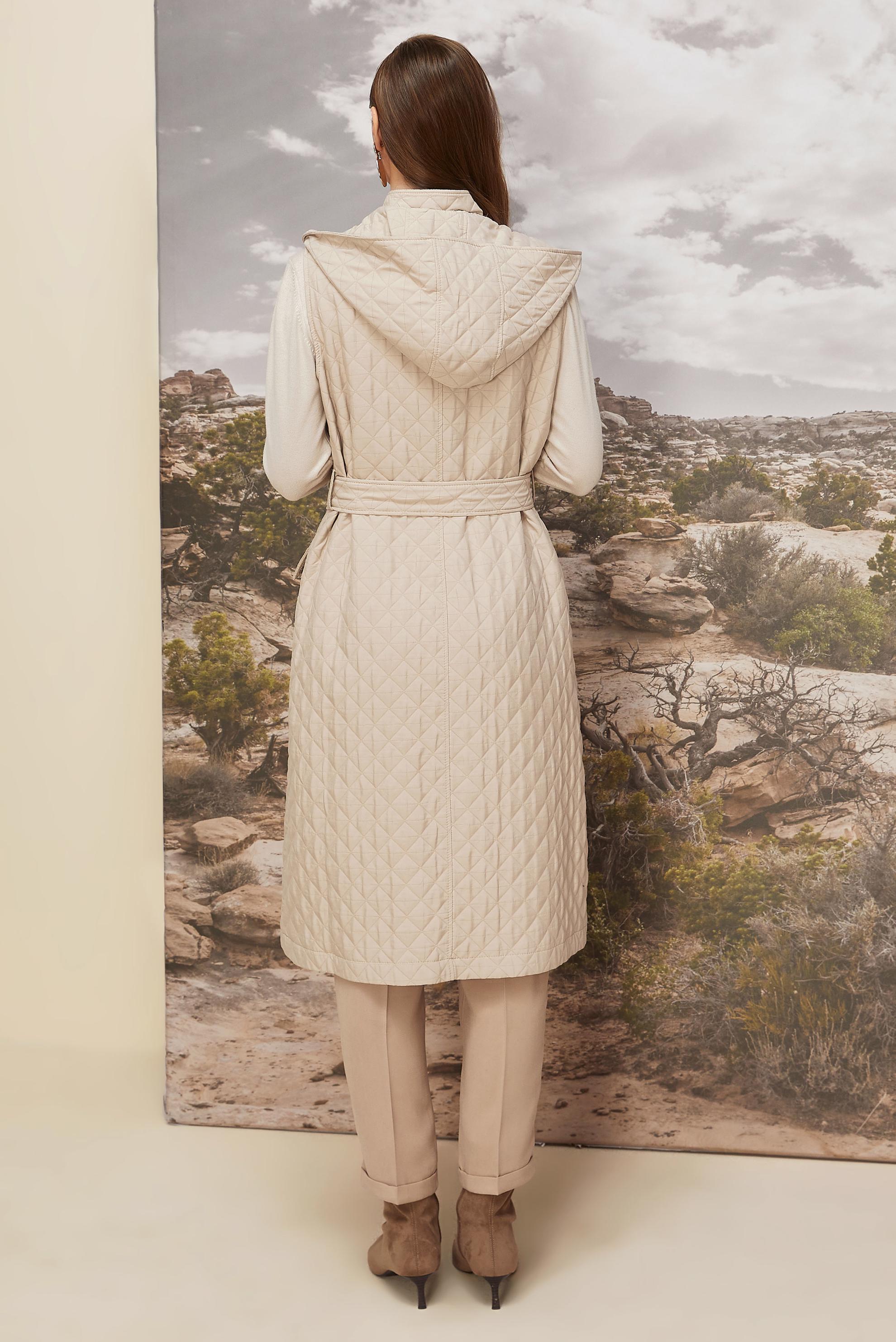 Tesettür giyim BEJ 46214 KAPİTONE 1266 YELEK 40-48 TEK 38