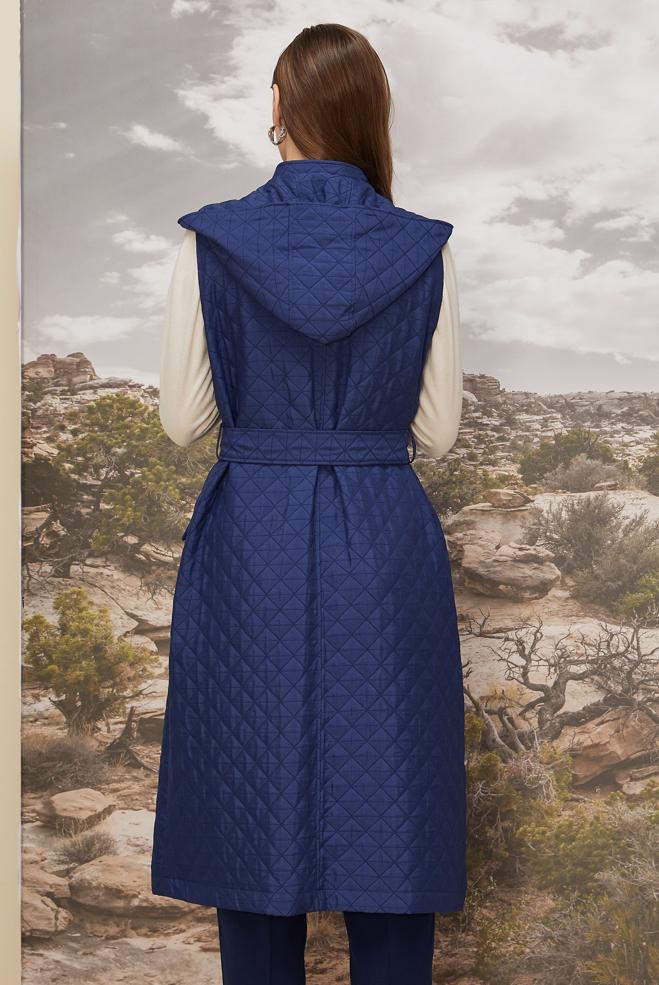 Tesettür giyim LACİVERT 46214 KAPİTONE 1266 YELEK 40-48 TEK 38 - ALVİNA