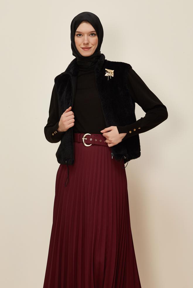 Tesettür giyim SİYAH 46224 8529 YELEK 38-42 TEK 40 - ALVİNA