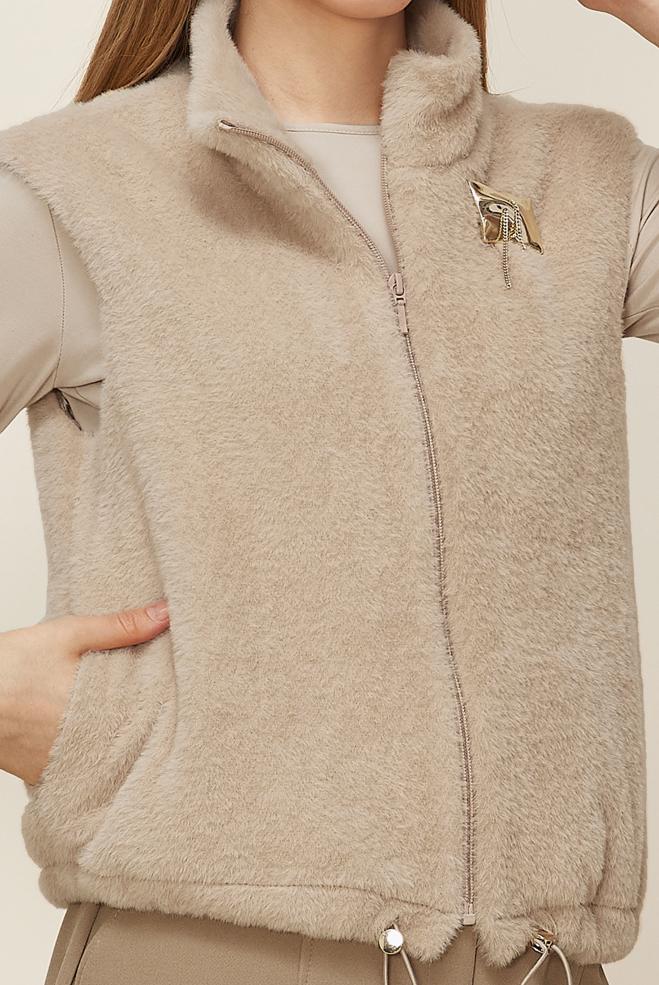 Tesettür giyim BEJ 46224 8529 YELEK 38-42 TEK 40 - ALVİNA