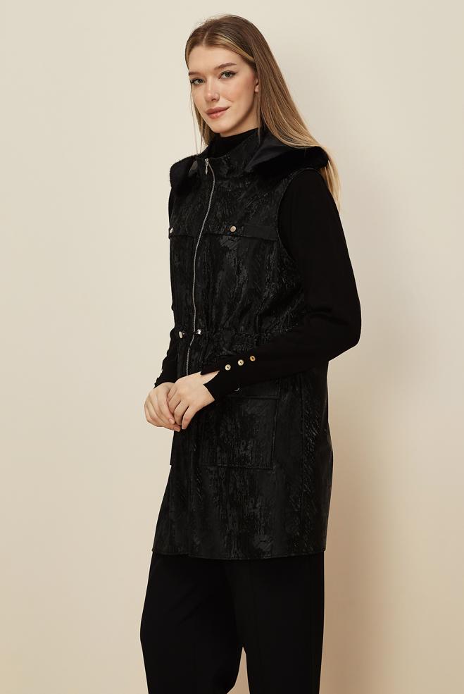 Tesettür giyim SİYAH 46254 1740 YELEK 40-46 TEK 38 - ALVİNA