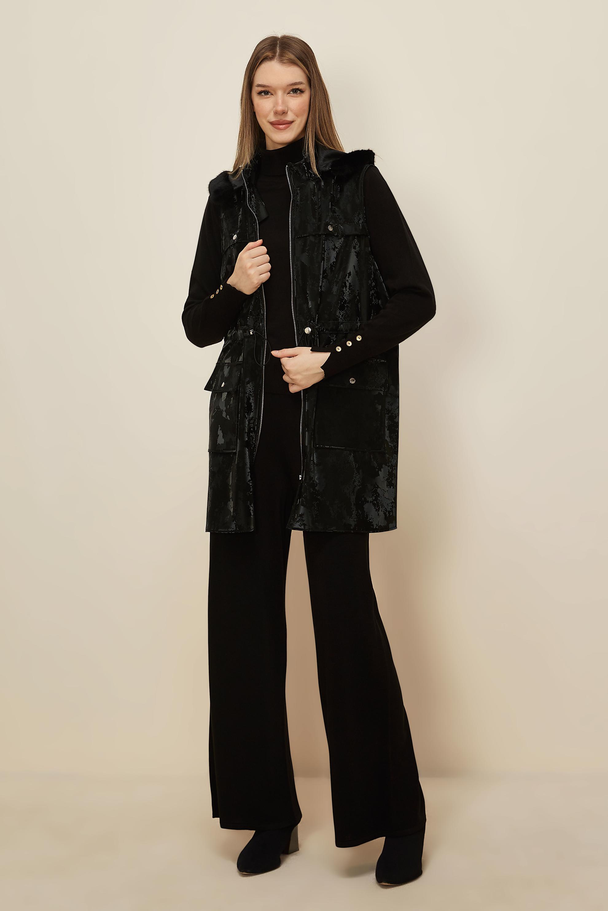 Tesettür giyim SİYAH 46254-1 1305 YELEK 40-46 TEK 38