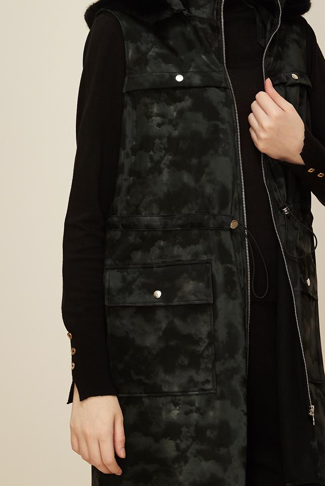 Tesettür giyim SİYAH 46254-2 1645 YELEK 40-46 TEK 38 - ALVİNA